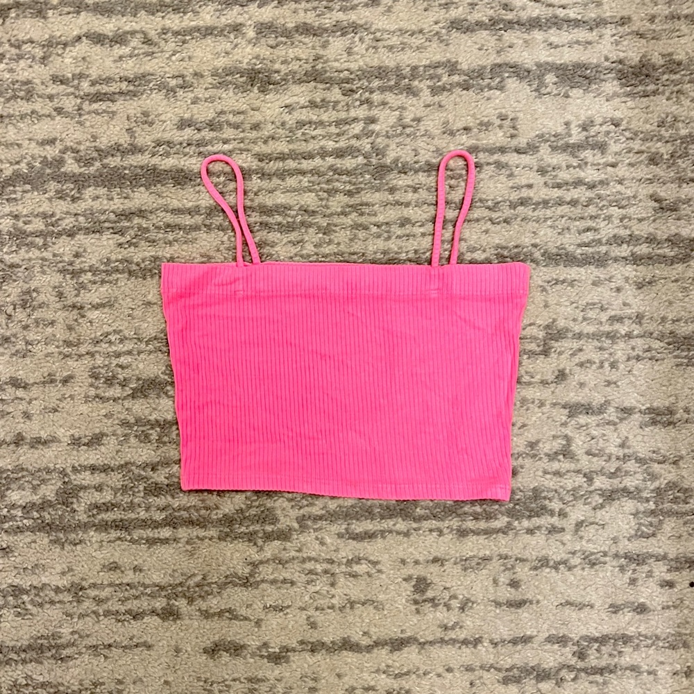 NWOT LF pink square neck tank